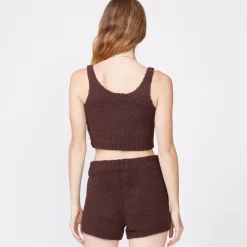 MONROW Plush Sweater Tank - Color COCOA Discount