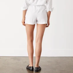 MONROW Poplin Boxer Short WHITE Flash Sale