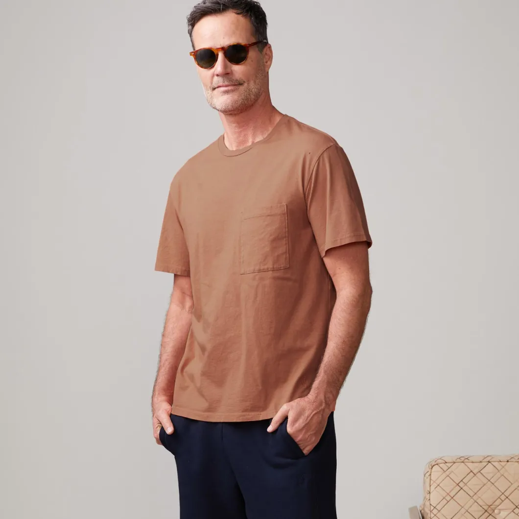 MONROW Relaxed Pocket Crew CARAMEL Best