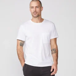 MONROW Relaxed Pocket Crew WHITE Hot