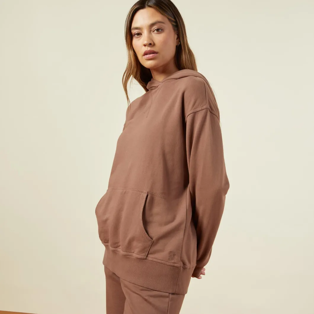 MONROW 90's Classic Hoody DUSTYCOCOA Clearance