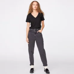 MONROW 90's V Neck BLACK Best