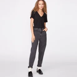 MONROW 90's V Neck BLACK Best