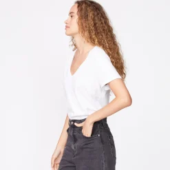 MONROW 90's V Neck WHITE Clearance