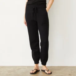 MONROW Soft Knit Cuffed Jogger BLACK Cheap