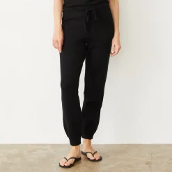 MONROW Soft Knit Cuffed Jogger BLACK Cheap