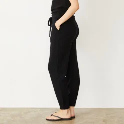 MONROW Soft Knit Cuffed Jogger BLACK Cheap