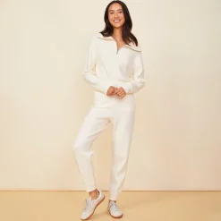 MONROW Soft Knit Cuffed Jogger IVORY Store