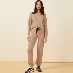 MONROW Soft Knit Waffle Oversized Sweats BARLEY Hot