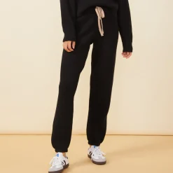 MONROW Soft Knit Waffle Oversized Sweats BLACK Shop