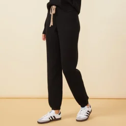 MONROW Soft Knit Waffle Oversized Sweats BLACK Shop