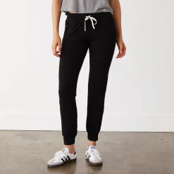 MONROW Softfleece Girlfriend Sweats BLACK Hot