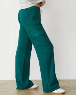 MONROW Softfleece Straight Leg Cargo Sweat FOREST Best