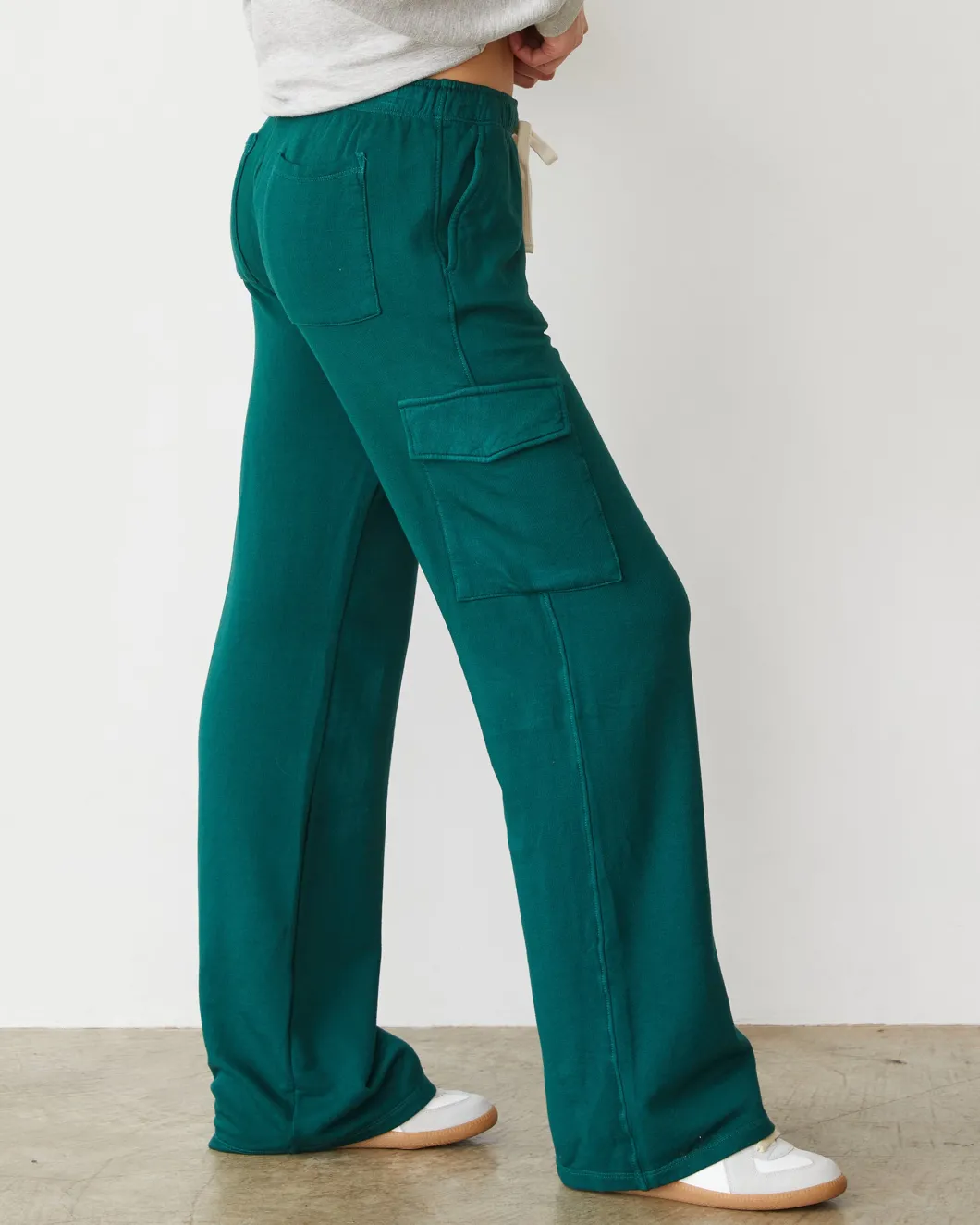 MONROW Softfleece Straight Leg Cargo Sweat FOREST Best