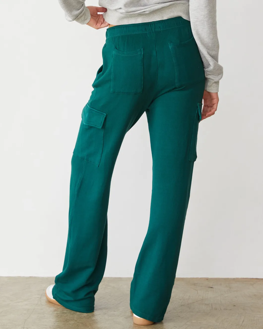 MONROW Softfleece Straight Leg Cargo Sweat FOREST Best