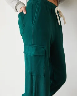 MONROW Softfleece Straight Leg Cargo Sweat FOREST Best