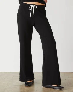 MONROW Softfleece Straight Leg Vintage Sweat BLACK Fashion