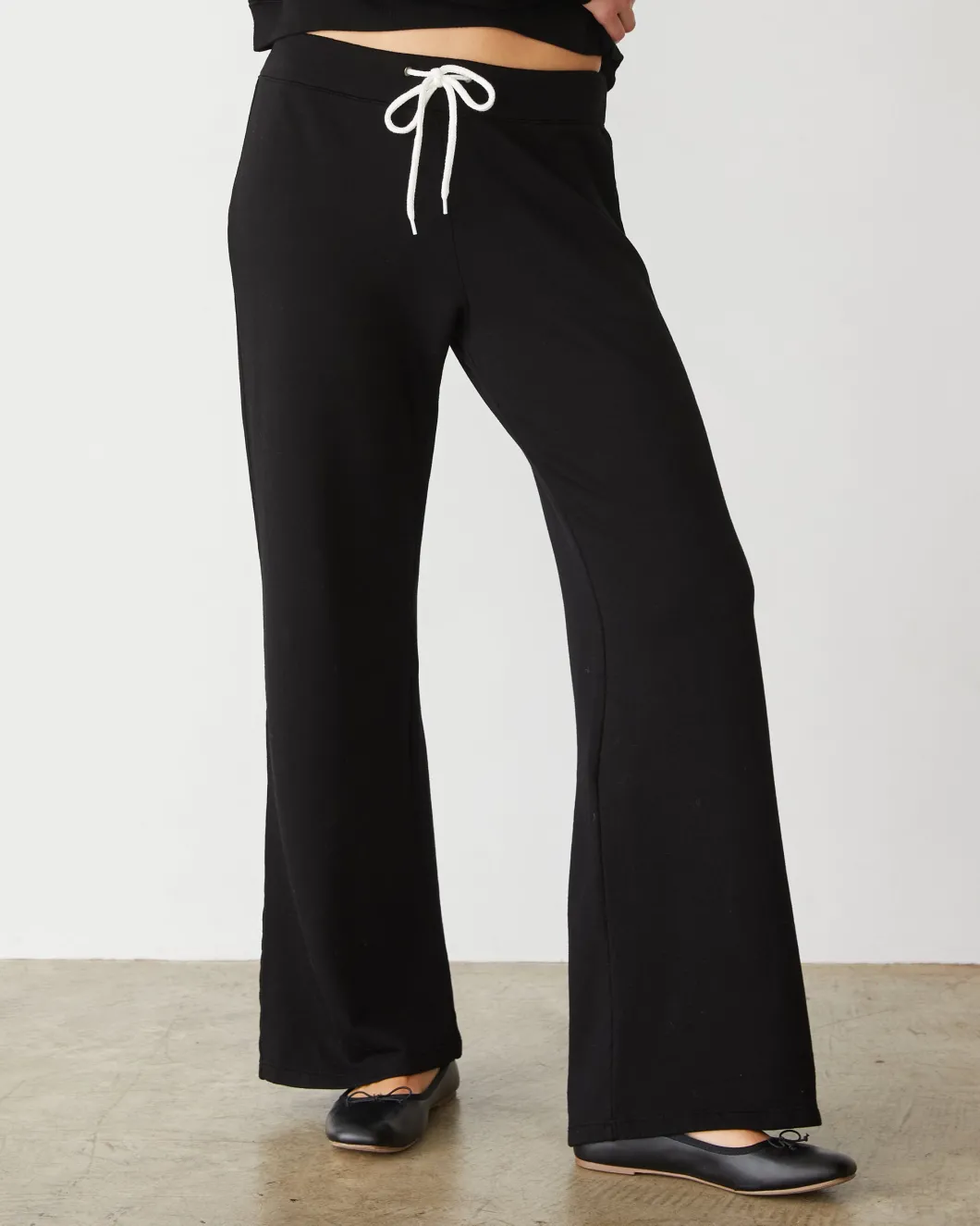 MONROW Softfleece Straight Leg Vintage Sweat BLACK Fashion