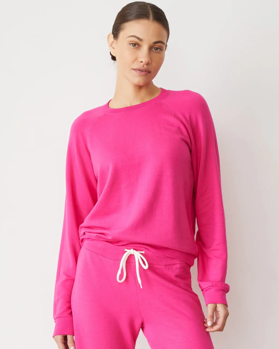 MONROW Softfleece Vintage Raglan FUCHSIA Fashion