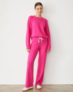 MONROW Softfleece Vintage Raglan FUCHSIA Fashion