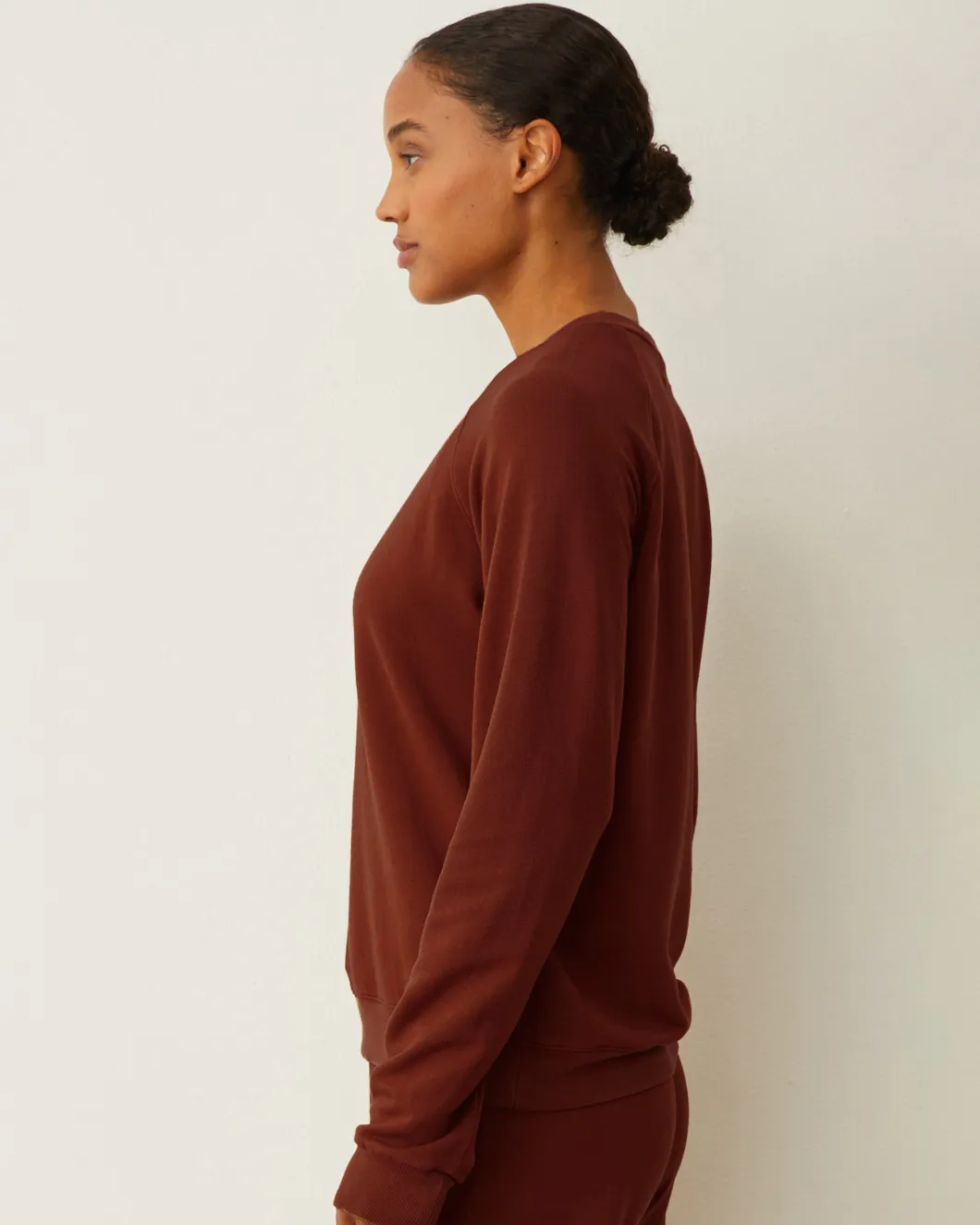 MONROW Softfleece Vintage Raglan RUST Sale