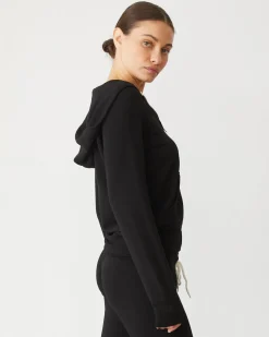 MONROW Softfleece Zip Up Hoody BLACK Clearance