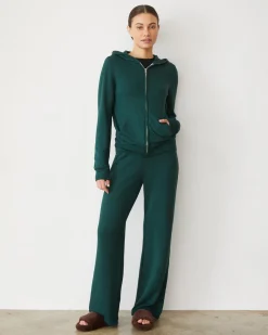 MONROW Softfleece Zip Up Hoody EVERGREEN Sale