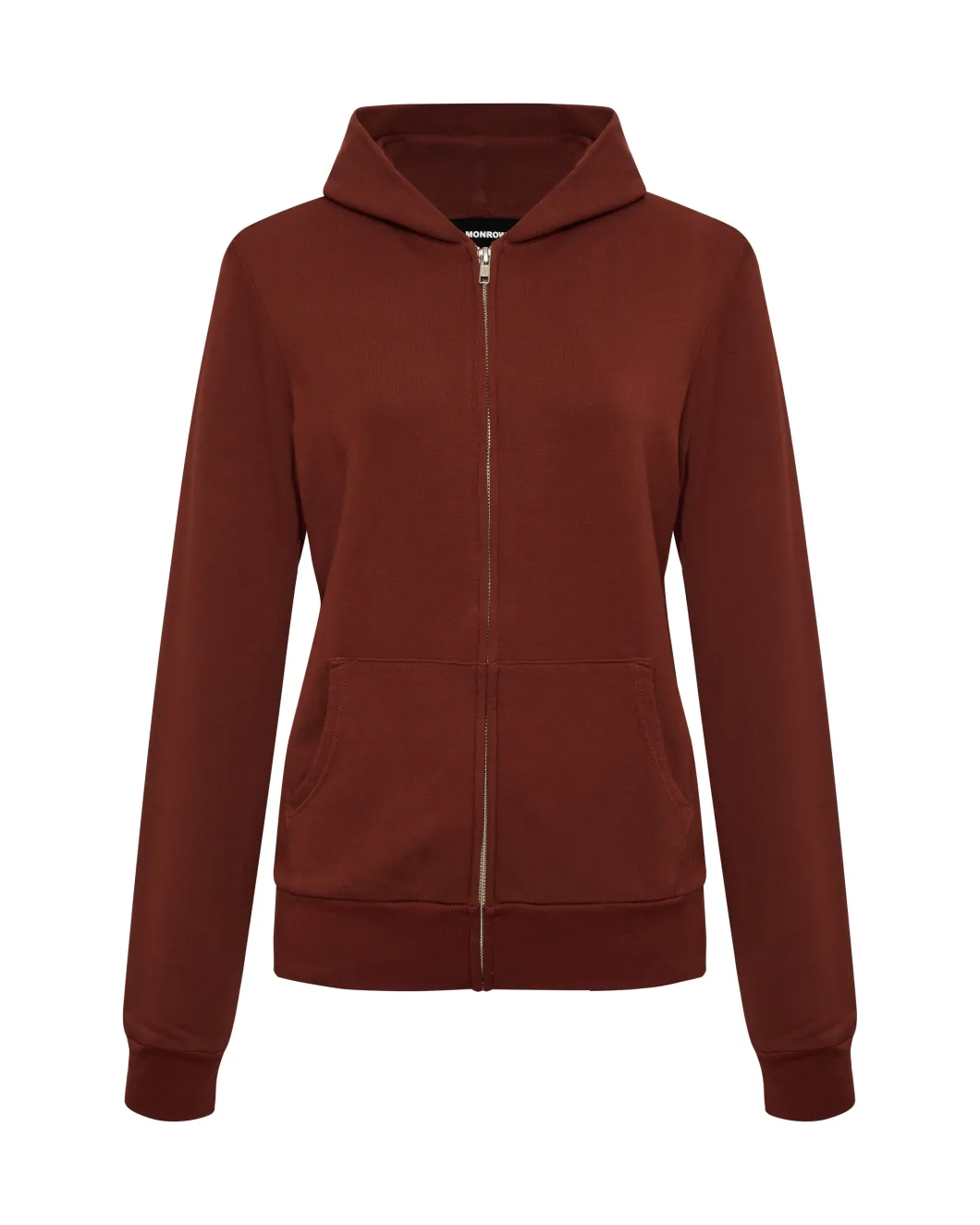 MONROW Softfleece Zip Up Hoody RUST New