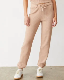 MONROW Softknit Rib Waffle Oversized Sweat TAUPE Cheap