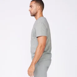 MONROW Stone Wash Relaxed Pocket Crew GUNMETAL Cheap