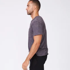 MONROW Stone Wash Relaxed Pocket Crew NEPTUNE Best