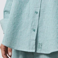 MONROW Stripe Poplin Oversized Shirt CACTUS Outlet