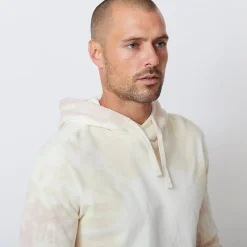 MONROW Sunburst Tie Dye Pullover Hoody BONE/WHITE/TAUPE Outlet