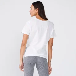 MONROW Superfine Jersey Oversized Crew Neck Tee - WHITE Discount