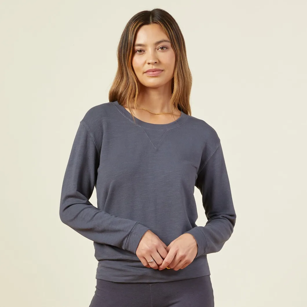 MONROW Supersoft Crew Neck Sweater - Vintage Black VINTAGEBLACK Best