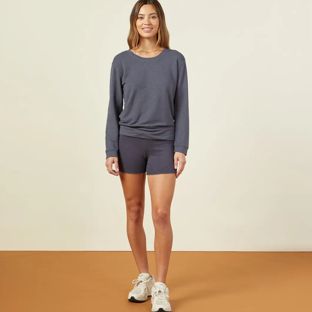 MONROW Supersoft Crew Neck Sweater - Vintage Black VINTAGEBLACK Best