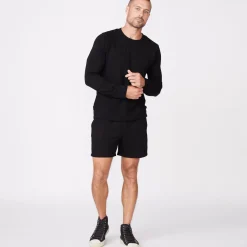 MONROW Supersoft Crew Neck Sweatshirt BLACK Best Sale