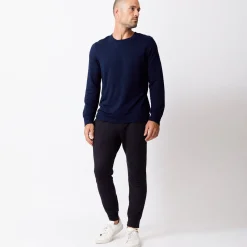 MONROW Supersoft Crew Neck Sweatshirt CLASSICNAVY Fashion