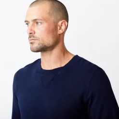 MONROW Supersoft Crew Neck Sweatshirt CLASSICNAVY Fashion