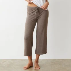 MONROW Supersoft Crop Lounge Pant PECAN Best Sale