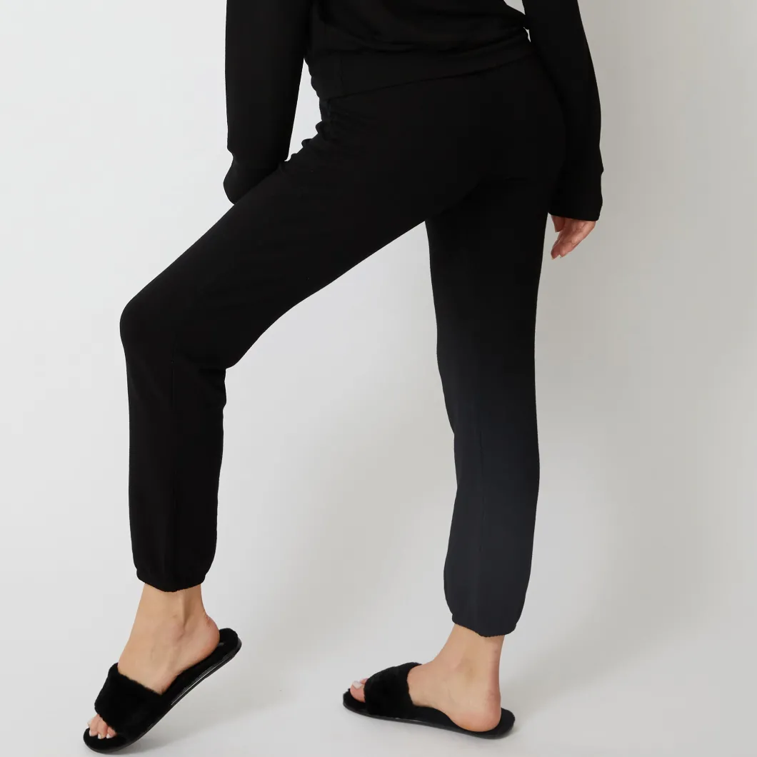 MONROW Supersoft Elastic Waist Sweats BLACK Online