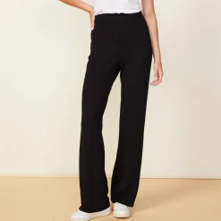 MONROW Supersoft Flare Pant BLACK Flash Sale