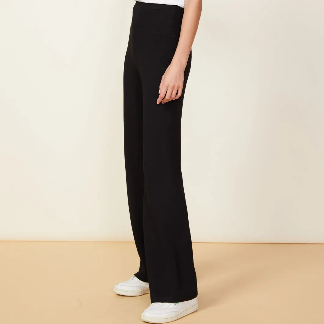MONROW Supersoft Flare Pant BLACK Flash Sale
