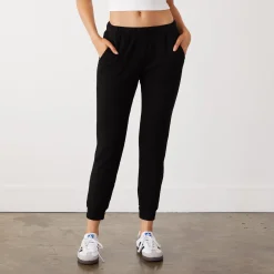 MONROW Supersoft Fleece Womens Jogger BLACK Cheap