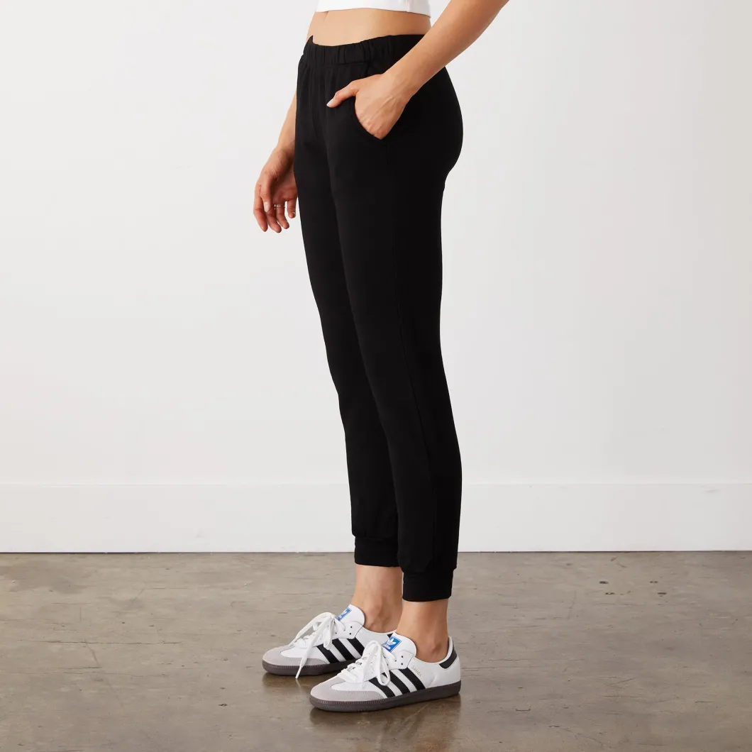 MONROW Supersoft Fleece Womens Jogger BLACK Cheap