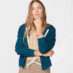 MONROW Supersoft Fleece Girlfriend Zip Up Hoody ABYSS Best