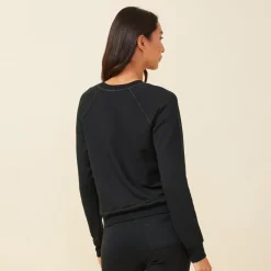 MONROW Supersoft Fleece Raglan BLACK Discount