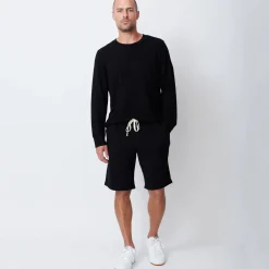 MONROW Supersoft Fleece Shorts BLACK Best