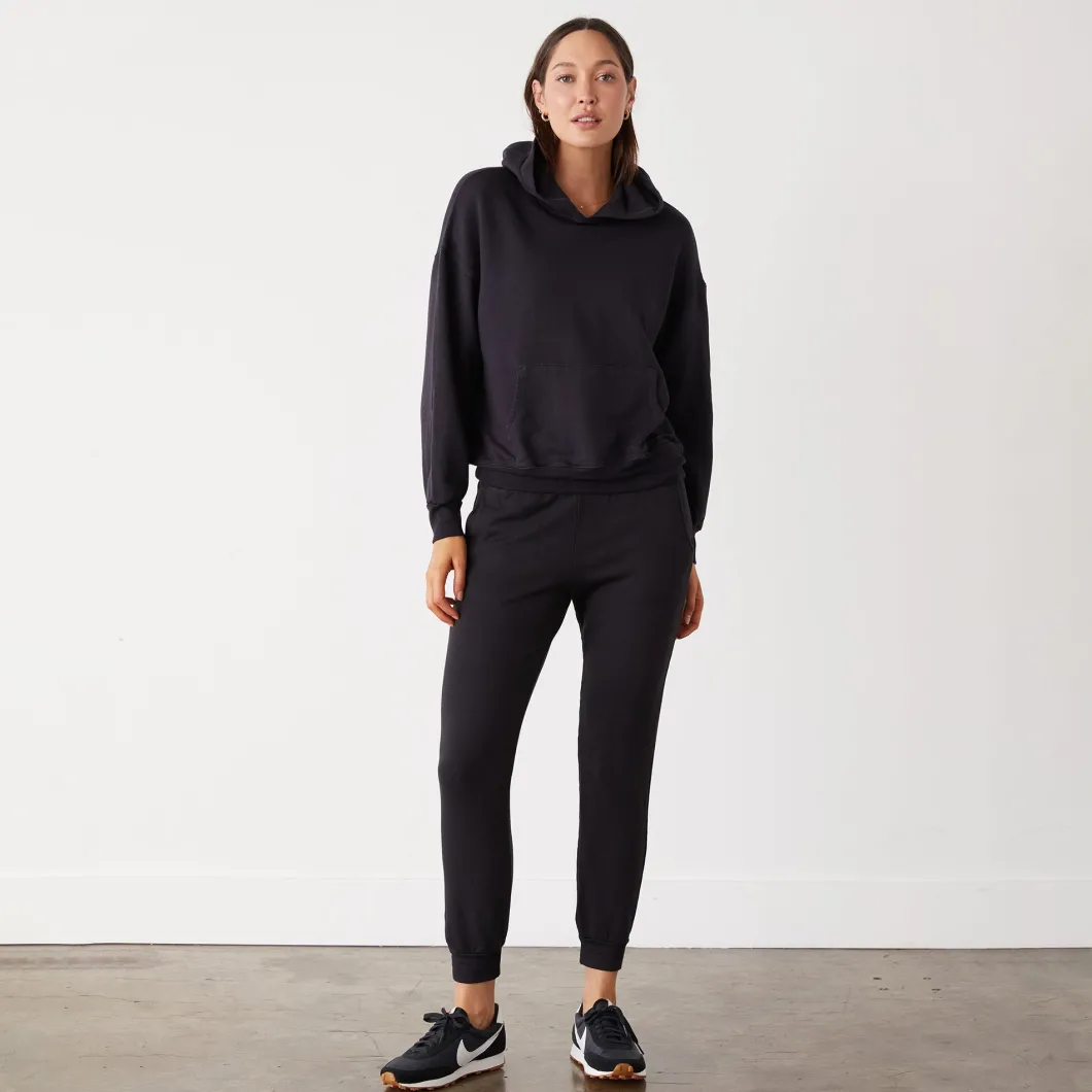 MONROW Supersoft Fleece Slouchy Pullover FADEDBLACK Cheap