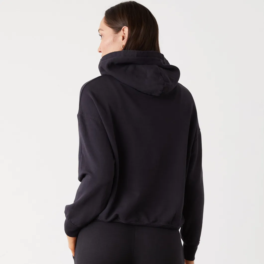 MONROW Supersoft Fleece Slouchy Pullover FADEDBLACK Cheap